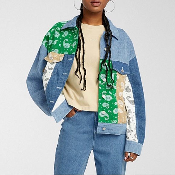 Signature8 Paisley Patchwork Denim Jacket (682) - Picture 1 of 15